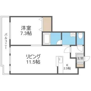カールトン山の手【1階】の間取り