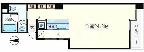レキシントン・スクエア新町【4階】の間取り