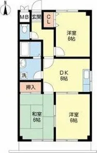 シャトーもりい【2階】の間取り