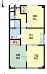 シャトーもりい【2階】の間取り
