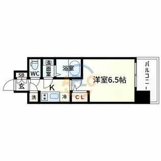 レジュールアッシュ塚本Ⅱ【4階】の間取り