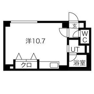 プレジール厚別【102号室】の間取り