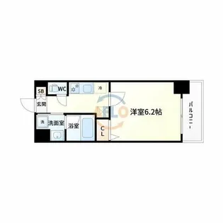 グレイスレジデンス大阪West【6階】の間取り