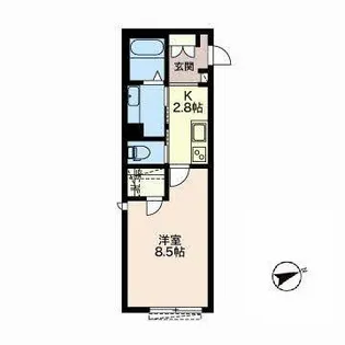 オーレット クラシカ【0107号室】の間取り