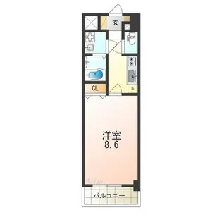 TKアンバーコート堺東Ⅱ【8階】の間取り
