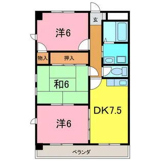 ジュネス保田3【4階】の間取り