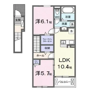 ステーション大美野【2階】の間取り