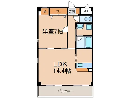 プリミエール外山【2階】の間取り