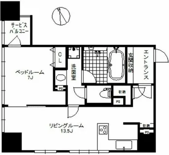 W.O.B.NISHIUMEDA【10階】の間取り