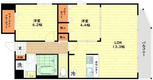 フォレスタ櫻【2階】の間取り