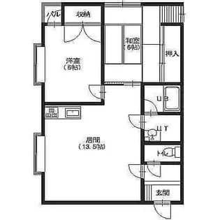 プレジデント川原【C号室】の間取り