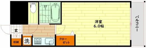 エスリード同心第2【6階】の間取り