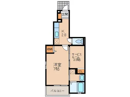 リラ【1階】の間取り