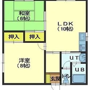 ブルックリンアパートメント【1-A号室】の間取り