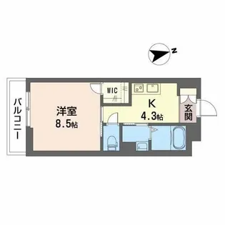 シャーメゾン オーク八戸ノ里【2階】の間取り