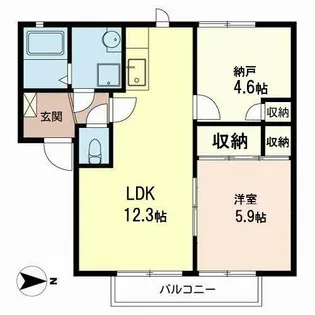コートジュネス【2階】の間取り