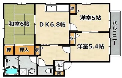 スズランステージ【201号室】の間取り