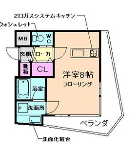 Shinkou House Hotarugaike【303号室】の間取り