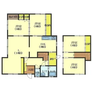 北海道函館市富岡町3丁目【一戸建】の間取り