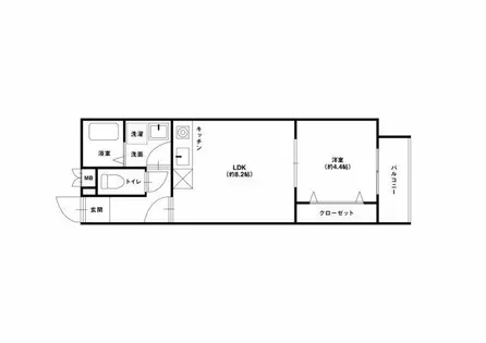 ディアコート守口B【102号室】の間取り