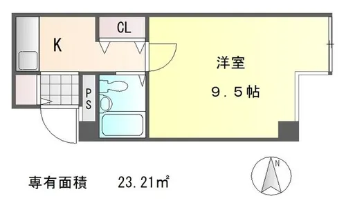 珠光ビル百万遍【5階】の間取り