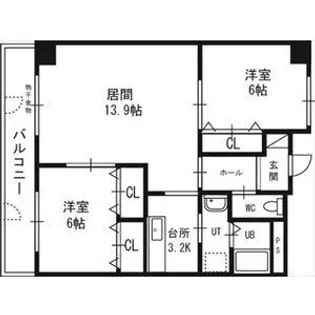北海道札幌市中央区南七条西6丁目【マンション】の間取り