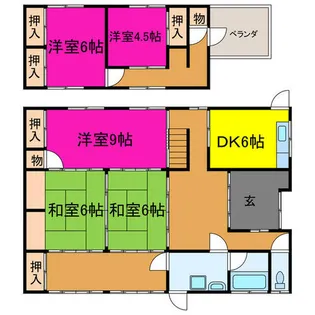 兵庫県たつの市新宮町香山【一戸建】の間取り