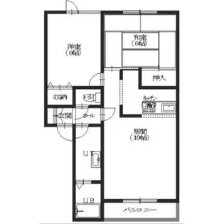 トータス西桔梗B【202号室】の間取り