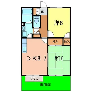 シャルレ永井【1階】の間取り