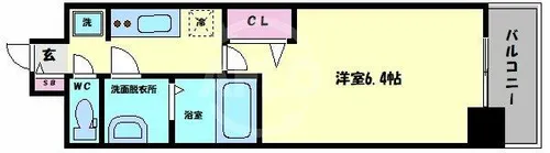 アドバンス大阪ブリス【8階】の間取り