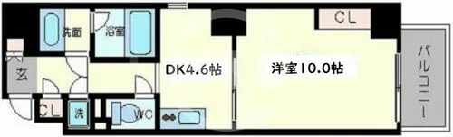ボーベル南船場【2階】の間取り