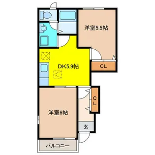 プラティーク・メゾン【1階】の間取り