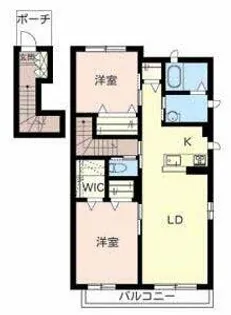 大阪府大阪狭山市半田5丁目【アパート】の間取り