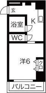 Belong千林(旧 千林ロイヤルハイツ)【11階】の間取り