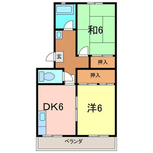 コーポ大山【204号室】の間取り