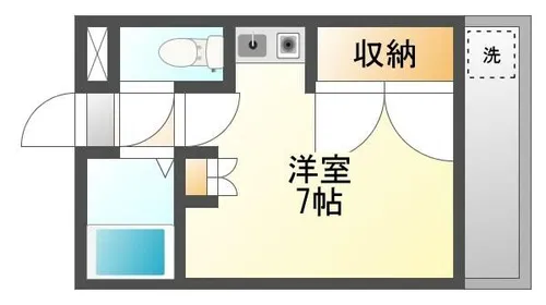 WILLOW COURT 福工大前【303号室】の間取り