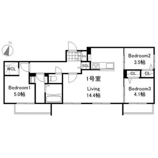 ラグランジュ元町【4階】の間取り