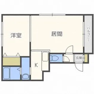 ヴィラ新さっぽろ【4階】の間取り