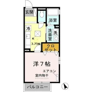 兵庫県西宮市東町2丁目【アパート】の間取り