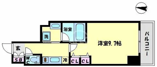 北浜プライマリーワン【8階】の間取り