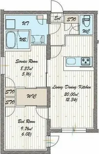 quador noie 今池【2階】の間取り