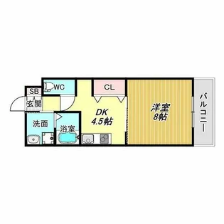 ロネスタ長居西【1階】の間取り