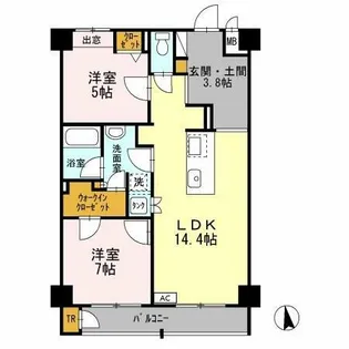 TRIーSTAGE【4階】の間取り