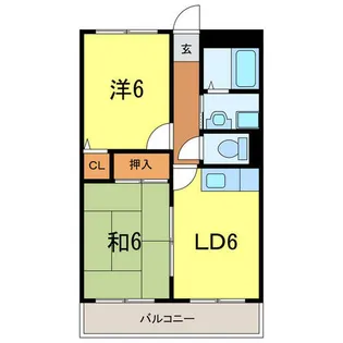 M・ヒューゲル【105号室】の間取り