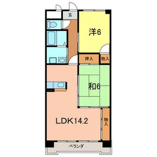 SOLE善明【5階】の間取り