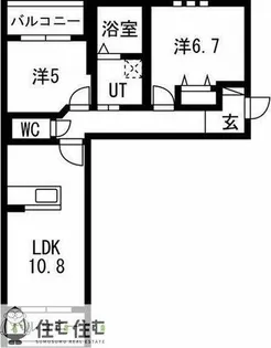 ラヴィアンローズ【302号室】の間取り