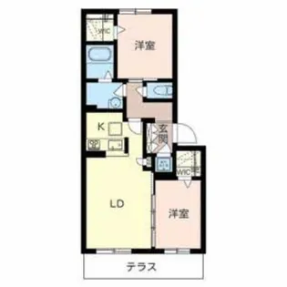 コンフォート蛍池【1階】の間取り