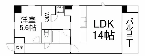 アクアプレイス四天王寺【4階】の間取り