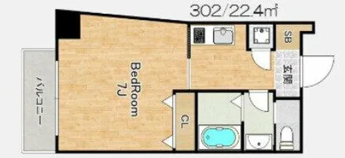 Grand-K靭公園【3階】の間取り