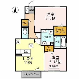 ソレイユ【1階】の間取り